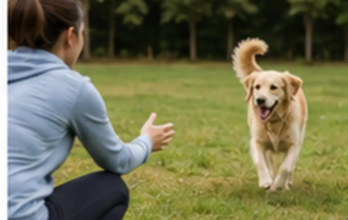 Dog eating calmly from a slow feeder